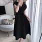 Super Fairy Sweet V-neck Dress White Waist Was Thin and Gentle Style Ladies Temperament Long Dress Female Summer