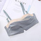 Women's A B Cup Underwear Female No Steel Ring Gathered Small Bra Strapless Bra Junior High School Students Korean Style Solid Lace Brassiere