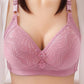 Large Size Bra Full Cup Thin Section No Steel Ring Anti-sagging Breasts Gathered Adjustable Lace Sexy and Comfortable Anti-glare Bra
