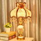 European Resin Carved Table Lamp Bedroom Bedside Lamp Lace Palace Lampshade Living Room Table Light