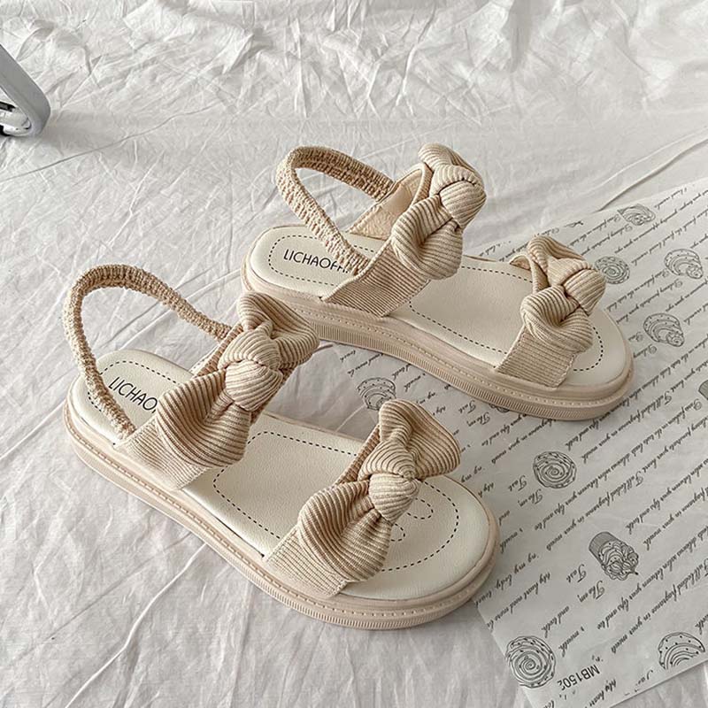 Outer Wear Sandals Female Summer Flat Bottom Fashion Student Fairy Style with Skirt