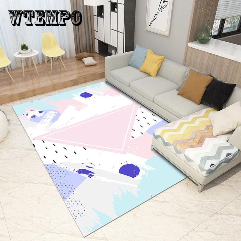 Nordic Style Geometric Carpets for Living Room Soft Carpet Kids Bedroom Large Size Antiskid