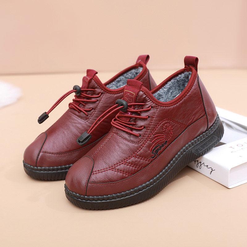 Winter Old Beijing Women's Cotton Shoes Plus Velvet Warm Shoes Anti-skid Anti-level Bottom Cotton Boots