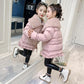 Girls Warm and Windproof Padded Jacket Winter Clothes Thickened Plus Velvet Coat Padded Jacket