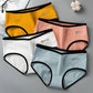 4-pack Japanese Antibacterial Briefs Women's Korean Style Cotton Underwear Sexy Mid-waist Breathable Thin Large Size Briefs