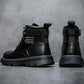 Plus Velvet Padded Winter Warm Snow Boots Men's Leather Cotton Shoes Waterproof Non-slip Trendy Martin Boots
