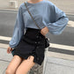 Sexy Strappy Skirt High Waist A-line Skirt College Style Slim Skirt Bag Hip Summer Mini Skirt