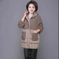 Middle-aged and Elderly Down Padded Jacket Women's Autumn and Winter Jackets, Long Padded Coat, Large Size Thick Padded Jacket