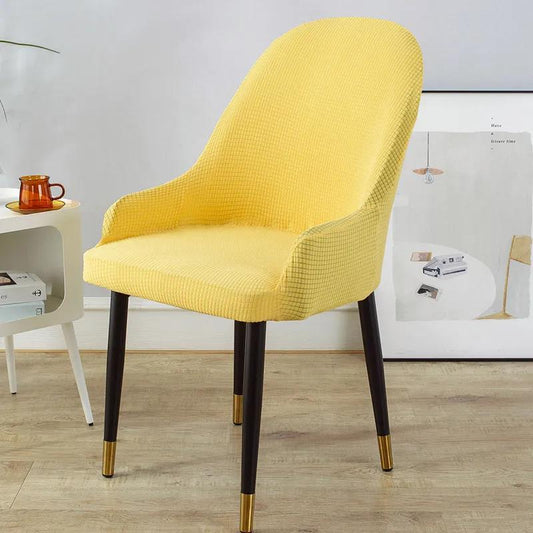 Nordic Style Curved Seat Cover Four Seasons Universal Universal Backrest Integrated Dining Chair Cover Semi-circular All-inclusive Stool Cover