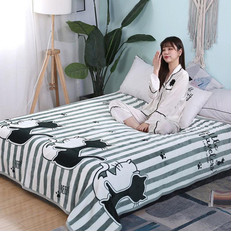 Winter Raschel Blanket Double-layer Thick Coral Fleece Blanket To Keep Warm Winter Blanket Super Soft and Breathable Warm Bed Sheet Siesta Blanket