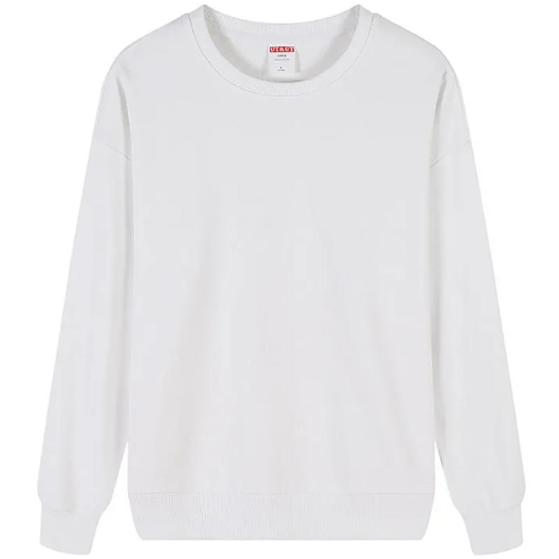 Loose Solid Color Sweater for Men with Long-sleeved Sports Wind Cotton Terry Soft and Lazy Wind Sweatershirts