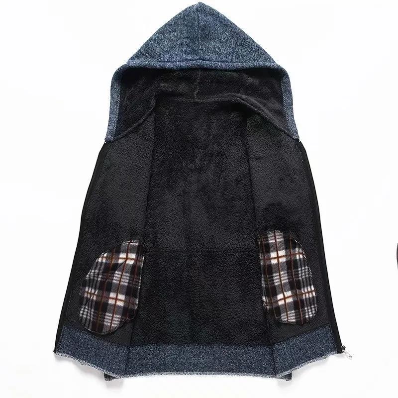 Men's Winter Coat Plus Velvet Thickening Fashion Knitted Sweater Coat Cardigan To Keep Warm