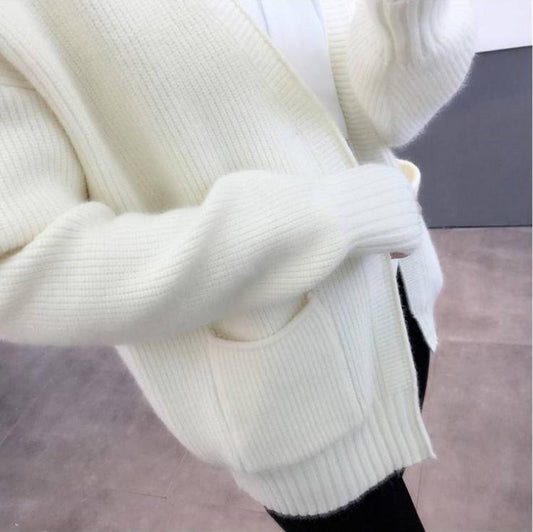 Cardigan Sweaters Women Autumn Winter Fashion Long Sleeve Knitted Sweaters Loose Cardigan Jacket