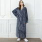 Zipper Nightdress Women's Winter Long Lazy Pajamas Large Size Loose One-piece Pregnant Thickening Nightgown Couple Bathrobe