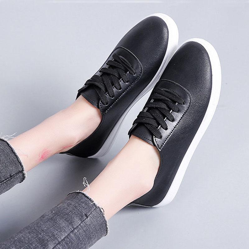 Soft Sole White Shoes Women One-foot Casual Flat Sole Shoes Single Shoes Student Korean Women