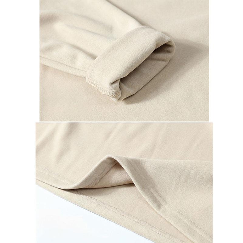 Double-sided Fleece Autumn/winter Sweater Plus Velvet Warm Middle Collar Knitted Bottoming Shirt Suitable for Young and Middle-aged Men