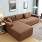 Solid Colors Slipcovers Plush Thicken Sofa Cover 1/2/3/4 Seats L Shape Recliner Protector Cover Set