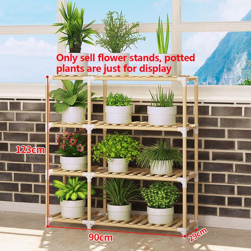 Potted Flower Display Stand DIY Splicing Flower Stand Solid Wood Shelf Shoe Rack Modern Style Furniture