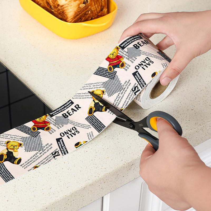 Kitchen Beauty Seam Stickers Sink Self-adhesive Waterproof Stickers Kitchen Sink Bathroom Sink Vanity Electrostatic Absorbent Stickers Can Be Washed