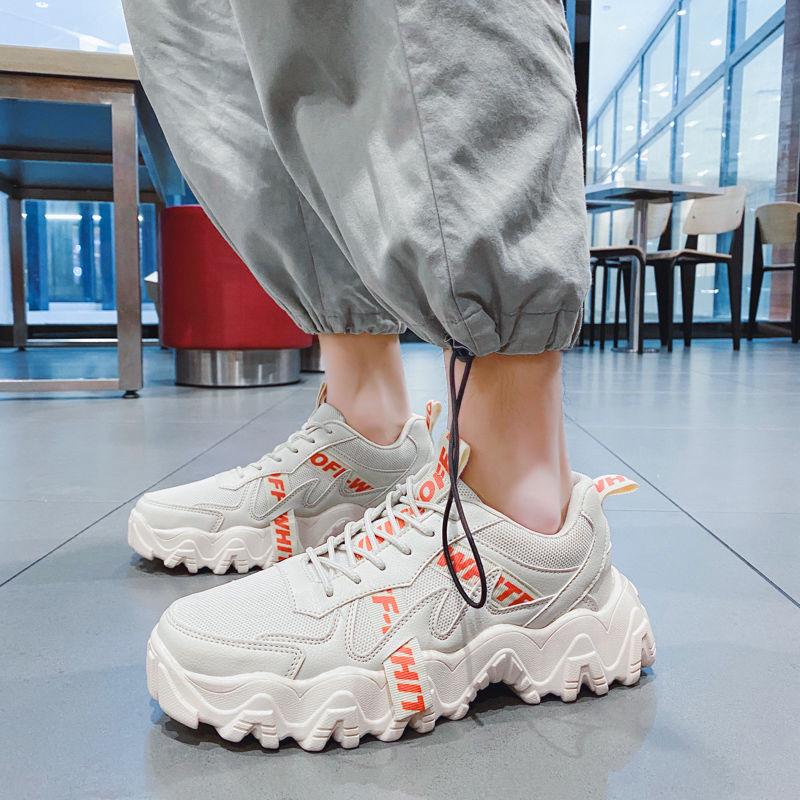 Thick-soled daddy shoes for men go with breathable mesh red tide shoes casual shoes men sport