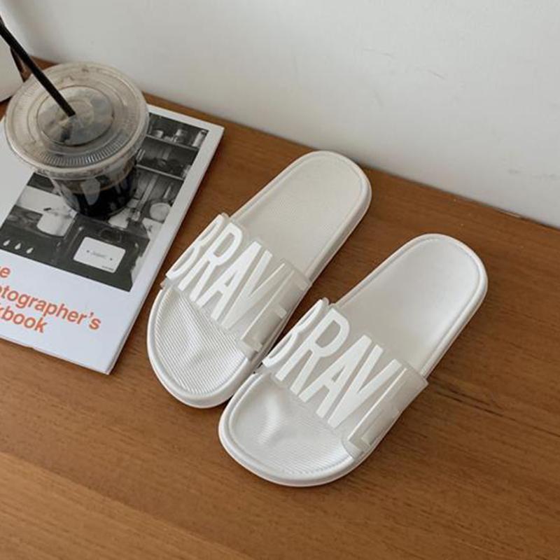 Slippers Female Summer Korean Style Fashion Indoor Home Home Non-slip Bath Sandals Outer Wear Letter Slippers