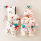 Newborn Baby Clothes Autumn and Winter Suits Thickened One-piece Cotton Clothes Cute Baby Winter Cotton Clothes Full Moon Children's Winter Clothes