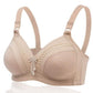 Embroidered Beautiful Back No Steel Ring Gathered Anti-sagging Breast Large Size Thin Ladies Sexy Comfortable Breathable Soft Bra