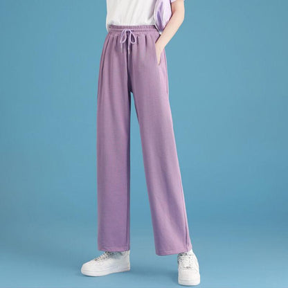 Casual Sports Pants Female Students Korean Style Loose Thin Section Spring and Summer Small Wild Wide-legged Long Pants Tide