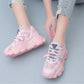 Spring  Summer Mesh Breathable Sports Shoes  Female Students Korean Version  All-match Casual Sports Shoes Flat-bottomed Thick-soled Women's Shoes