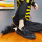 Men's Leather Shoes Casual Paint Leather Bright Leather Fashion Shoes