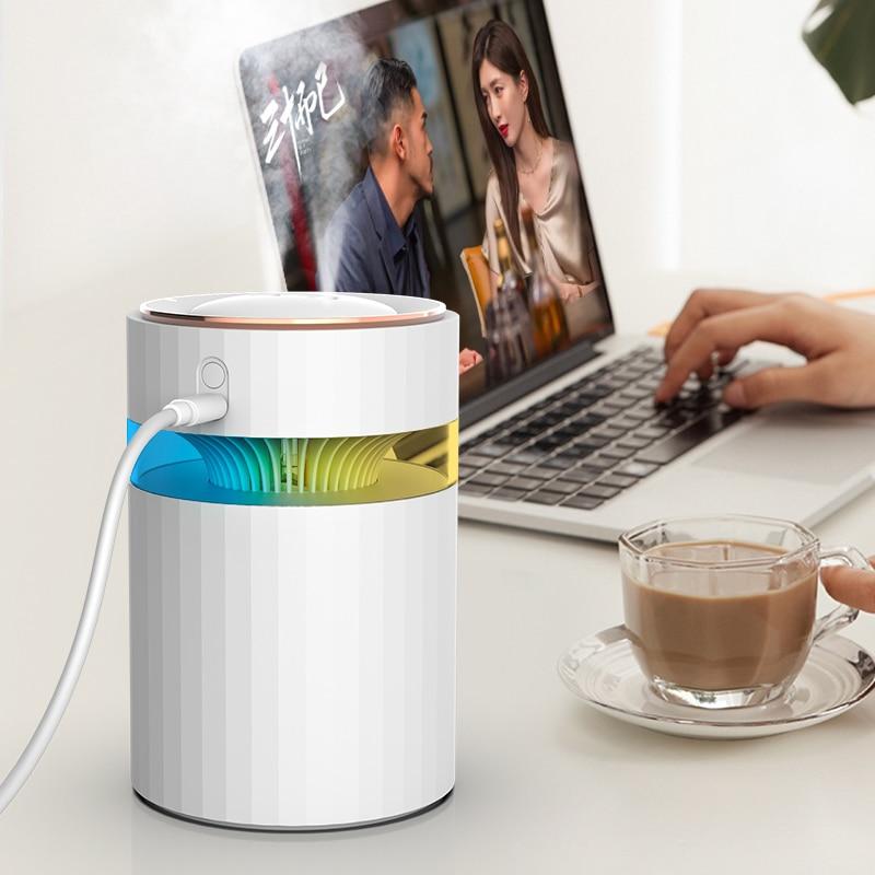 USB Air Humidifier 900ML Water Capacity Cool Mist Maker Fogger with Colorful Nightlight Ultrasonic Humidificador