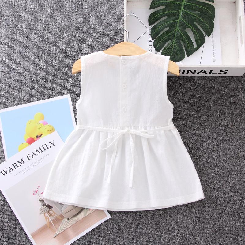 Girls' Cotton Skirt Summer Girls' Princess Skirt Children's Sleeveless Dress Baby Summer 1-4 Years Old