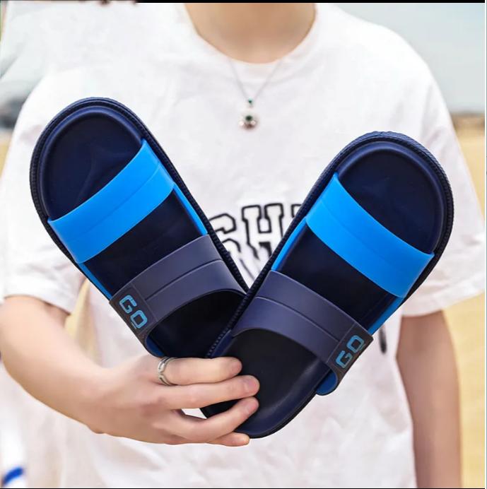 WTEMPO Unisex Summer Sandals Men's Women Slippers Flip Flops Non-slip Soft Beach Shoes Home Go Out Bathroom