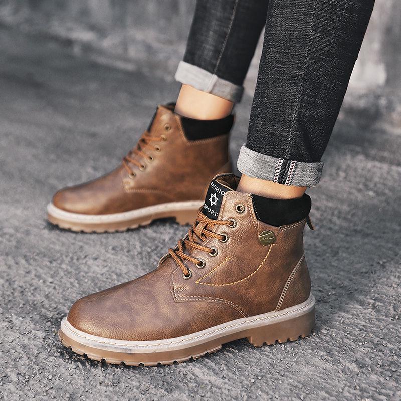 Men's High-top Shoes Short Boots Tooling Military Boots Comfortable Outdoor Martin Boots Men Winter
