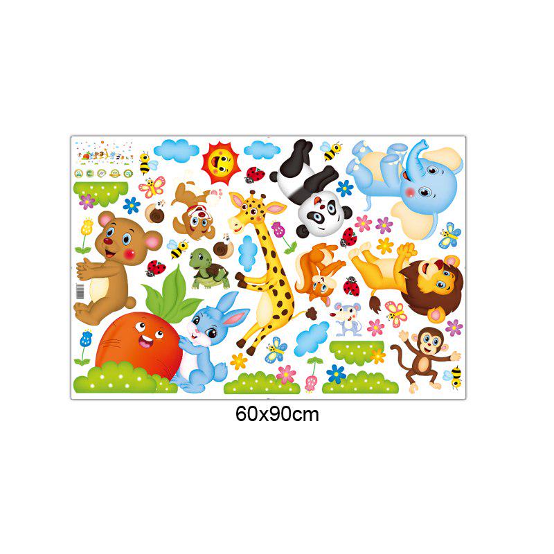 [Wall sticker] butterfly wall animals panda giraffe elephant flowers cartoon wall stickers for kids
