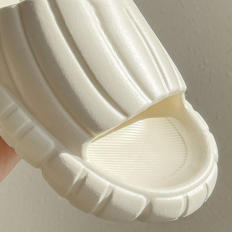 Couple Slippers Summer Solid Color Outdoor Shoes Soft Lightweight Slippers Indoor Bathroom Non-Slip Slippers Thick Sole Slippers Unisex