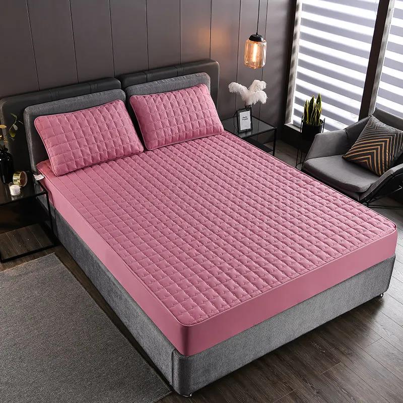 Mattress Protective Cover Pure Color Pure Cotton Thickened Mattress Cover Soft Bedroom Bedding Simmons Protective Cover