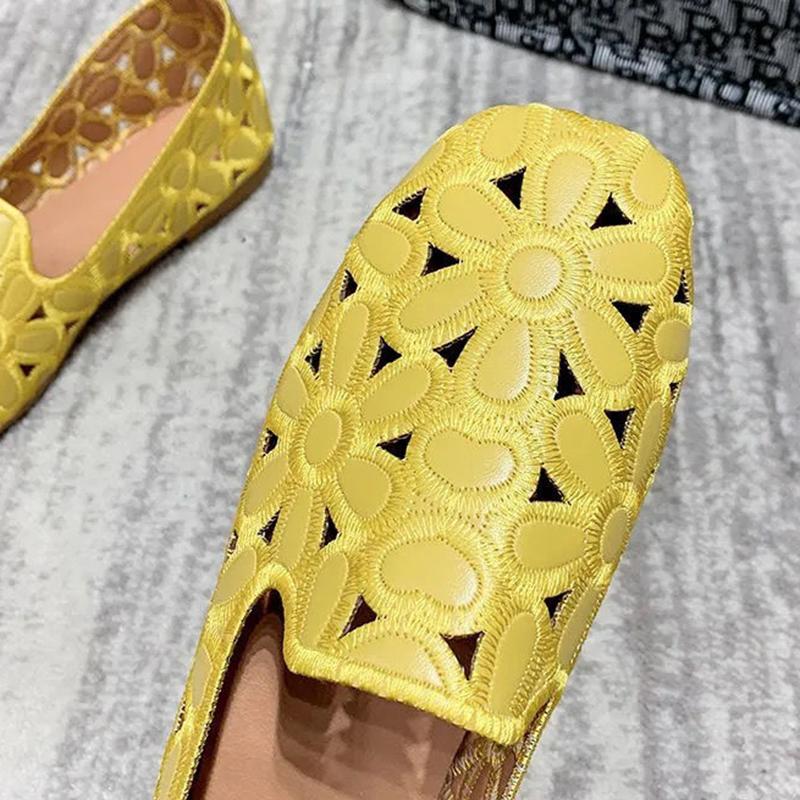 Large Size Square Toe Loafers Women Spring  Shoes Women Flat Shoes Soft Sole Comfortable Loafer Shoes