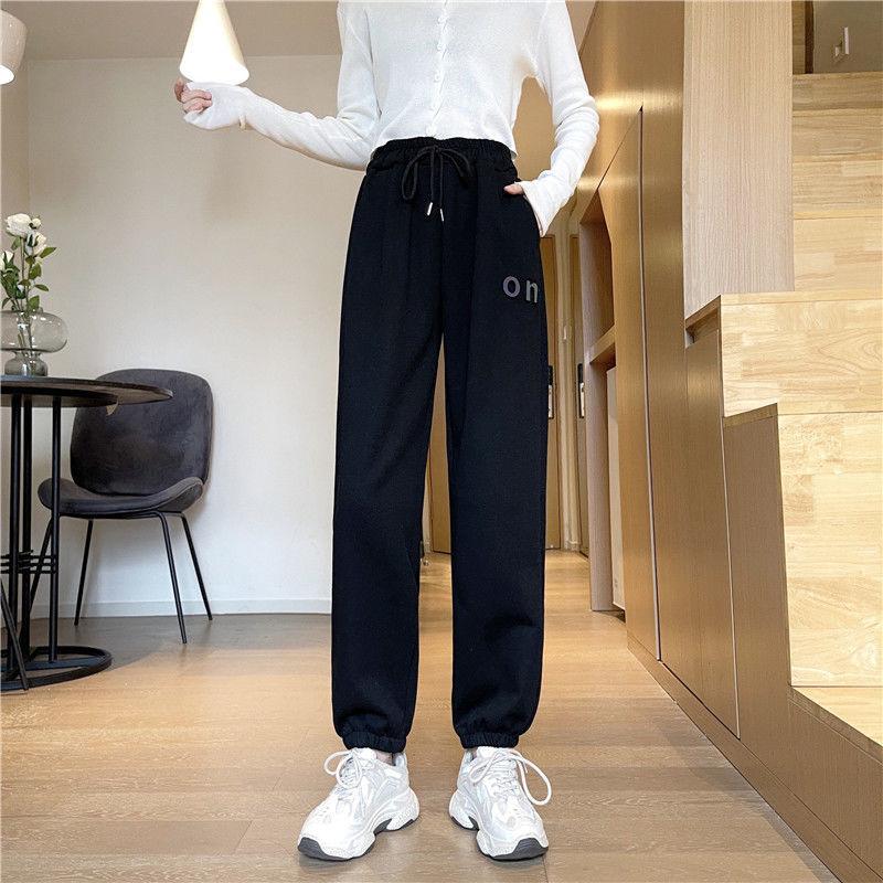 Gray Sweatpants Female Spring and Summer Korean Version of Ins Beam Guard Pants Thin Wild Casual Pants Trousers