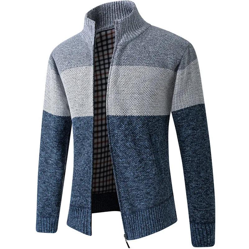 Winter Plush Thick Cardigan Knitted Fir Coat Men's Warm and Windproof Comfortable Inner Sweater