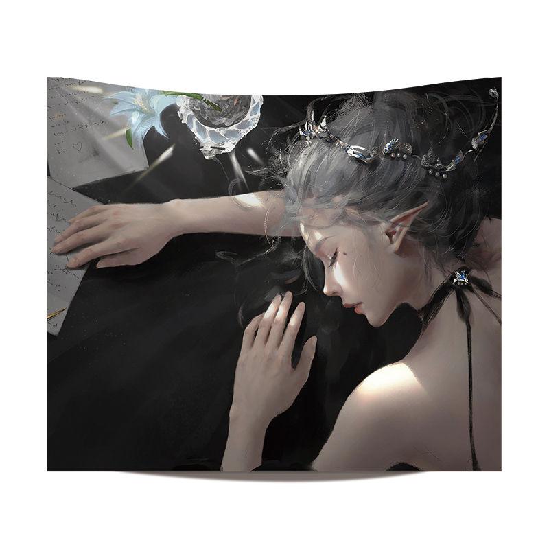 Bedroom Background Hanging Cloth Home Decoration Net Red Live Bedside Ghost Knife Ice Princess Comic Fabric