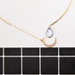 Fashion Jewelry Simple and Generous Diamond Moon Drop Ladies Short Necklace Chain Collar