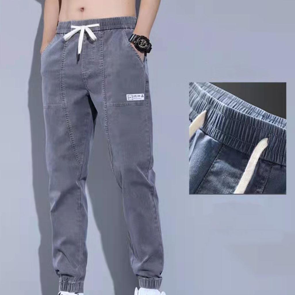 S-5XL Men's Streetwear Hip Hop Cargo Pants Men's Jeans Long Denim Pants Elastic Harem Pants Joggers Pants In Autumn and Spring
