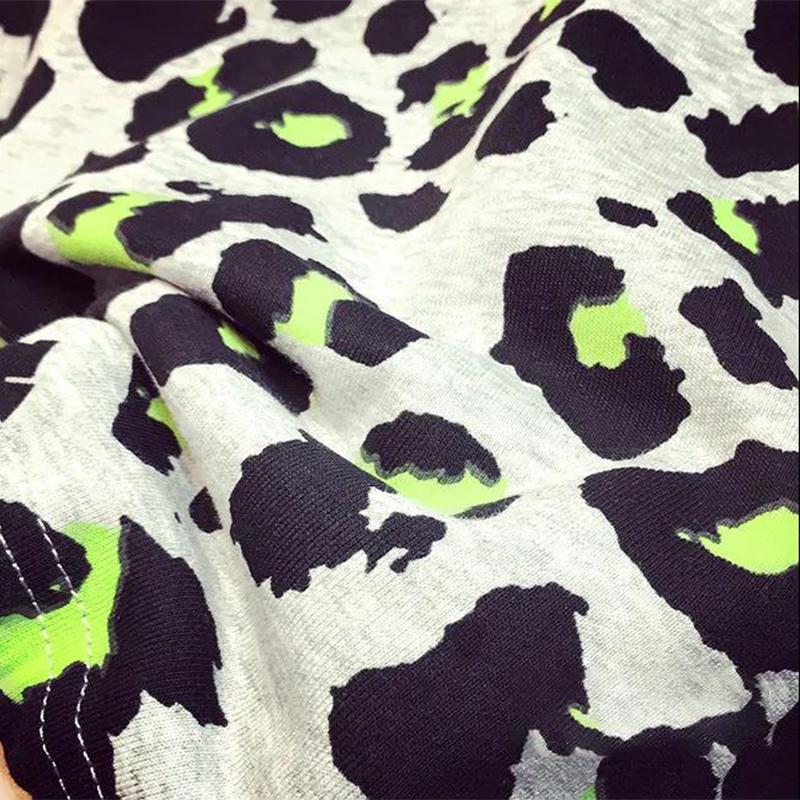 Leopard Print Long-sleeved Hooded Sweater Women's Short Coat Loose Top