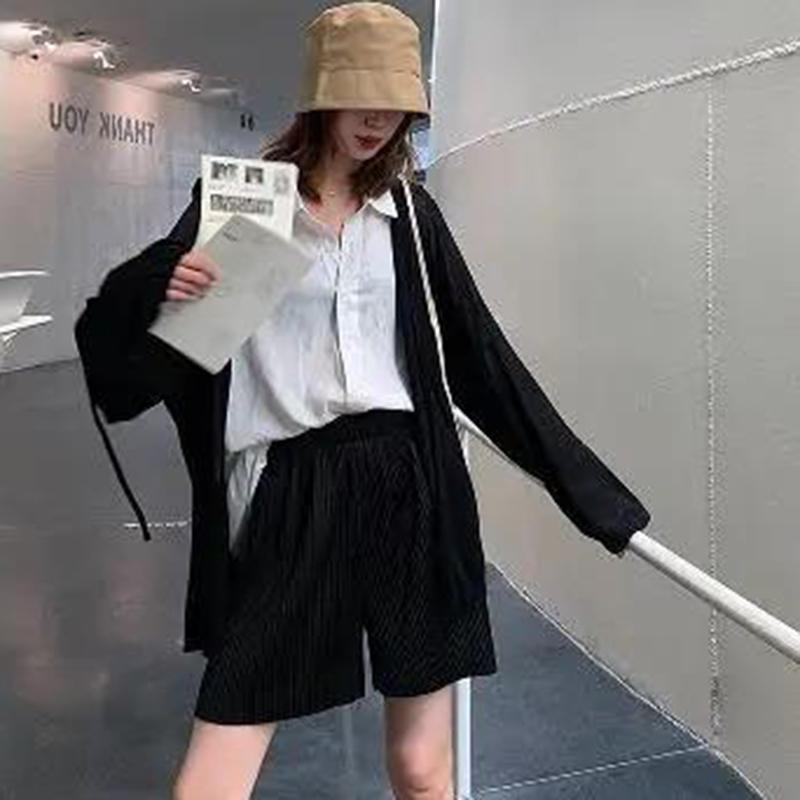 Plus Size Women's 200 Kg Loose Wild Straight High Waist Five-point Pants Casual Wide-leg Shorts Women Summer
