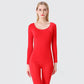 Women Plus Size Winter Thermal Underwear Autumn Clothes O-neck Tight Suit Thicken Windproof Comfortable Soft Lining Long Sleeve High Elasticity Slim