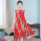 Cotton Silk Dress Female Summer Mother Sleeveless Mid-length Loose Large Home Night Skirt Beach Skirt
