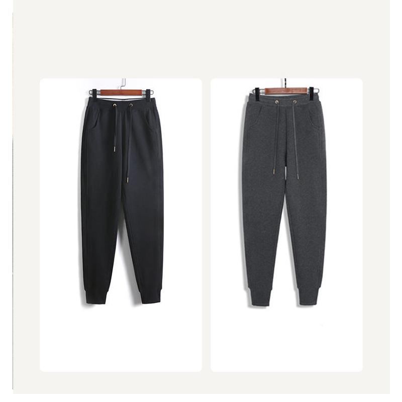 Plush Thickened Sweatpants Women's Winter Loose Guard PANTS LEGGINGS Women's Pants Lamb Cashmere Pants Outer Cotton Pants Autumn and Winter Women