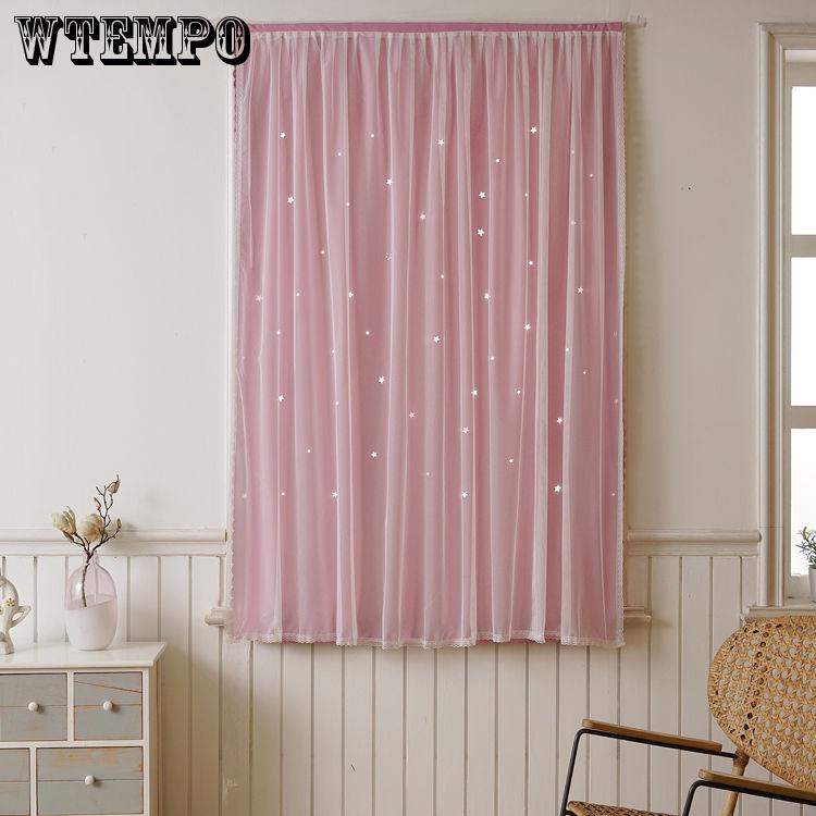 Dormitory Small Curtains Free of Punching Installation Shading Sunshade Finished Simple Curtain