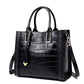 The First Layer Cowhide Crocodile Pattern Women's Handbag Shoulder Bag Bag Women Fashion Leather Handbag Big Bag
